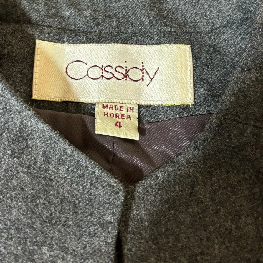 Cassidy Vintage 80’s Gray‎ Wool Blazer